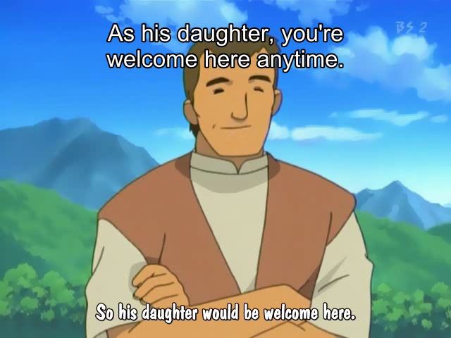 So his daughter would be welcome here.