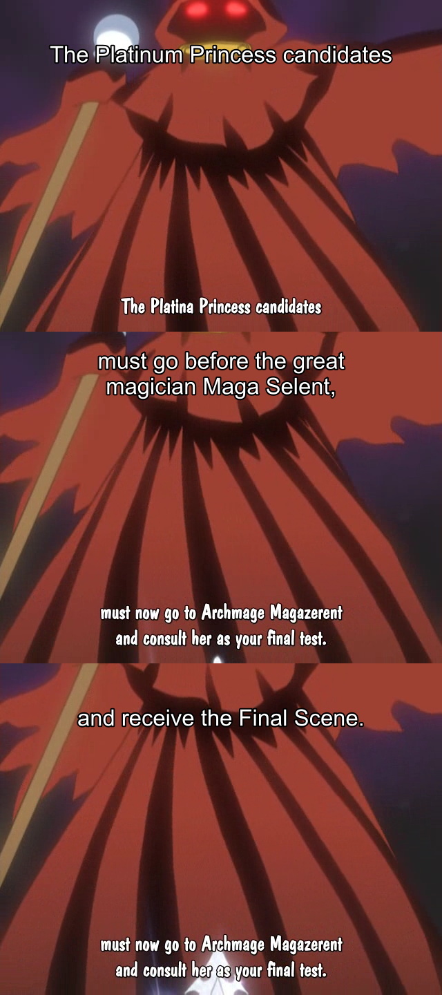 must now go to Archmage Megazerent and consult her as your final test